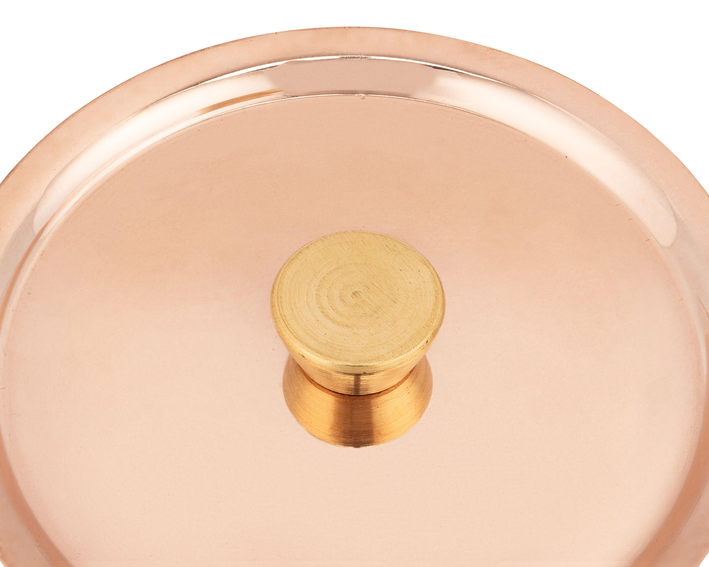 Matfer Bourgeat Lid - Copper, Brass Handle, 90mm