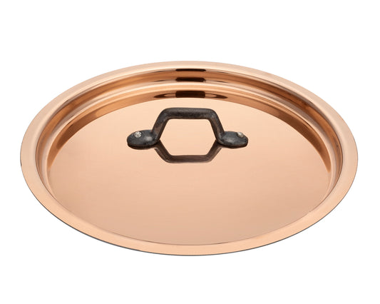Matfer Bourgeat Copper Lid - 180mm, Cast Iron Handle