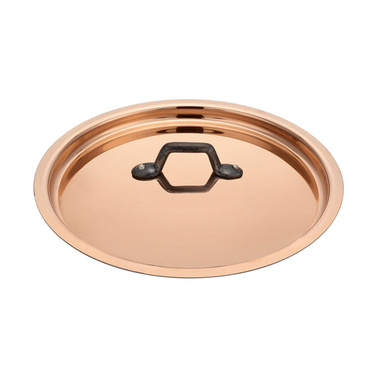 Matfer Bourgeat Copper Lid - 180mm, Cast Iron Handle