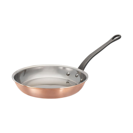 Matfer Bourgeat Frypan 280mm Copper & Stainless Steel with Cast Iron Handle