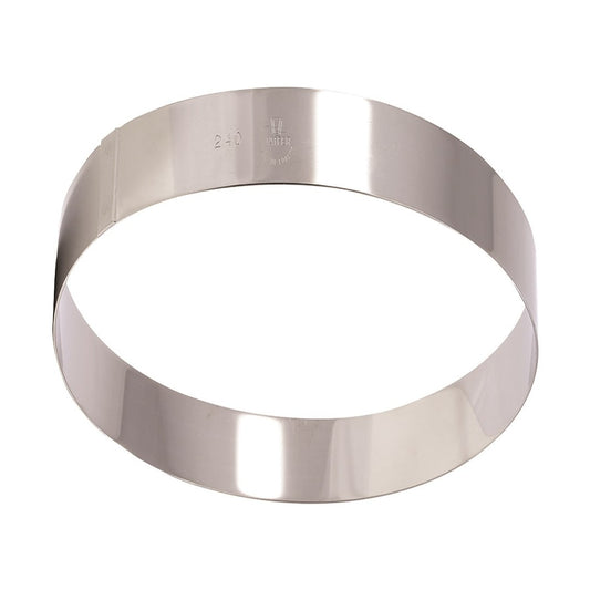 Matfer Bourgeat Stainless Steel Cake Ring - 180x35mm