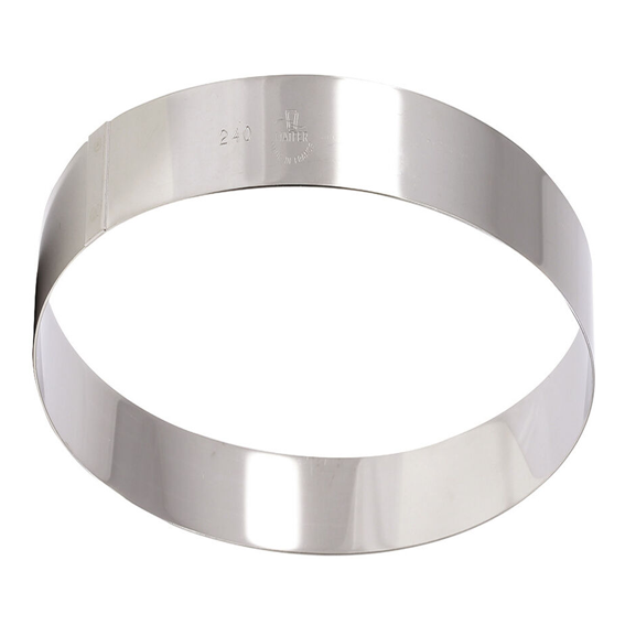Matfer Bourgeat Stainless Steel Ice Cake Ring - 220x60mm - Kitchenly