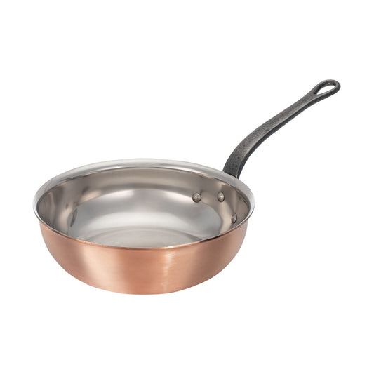 Matfer Bourgeat Sauteuse 160mm Copper & Stainless Steel with Cast Iron Handle