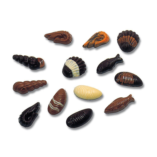 Matfer Bourgeat Chocolate Mould 20 Fish Assort - Kitchenly