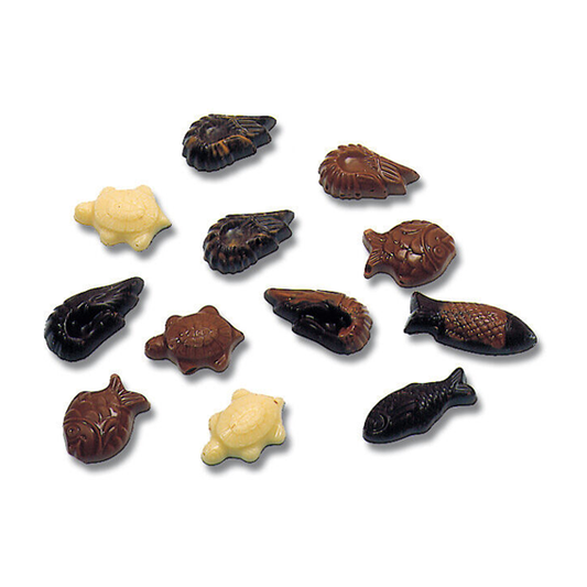 Matfer Bourgeat Chocolate Mould 35 Fish Assort - Kitchenly