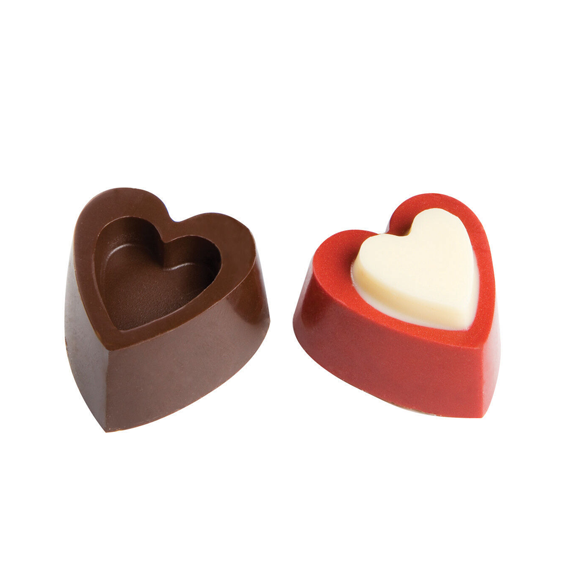Matfer Bourgeat Chocolate Mould 24 Hearts - Kitchenly
