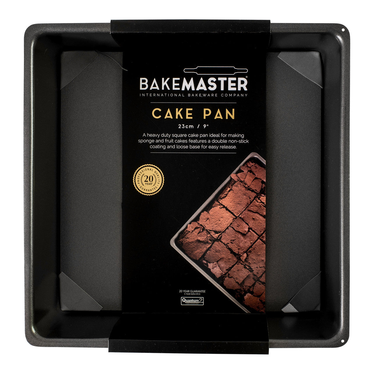 Loose Base Sq Deep Cake Pan, 23 x 23 x 7cm - Non-stick