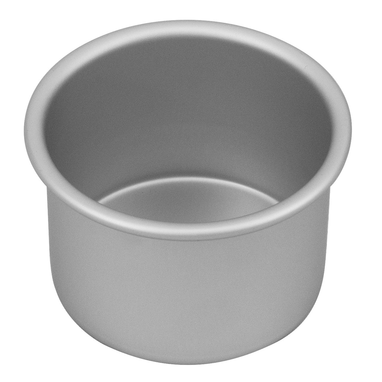 Silver Anodised Round Cake Pan, 10 x 7.5cm