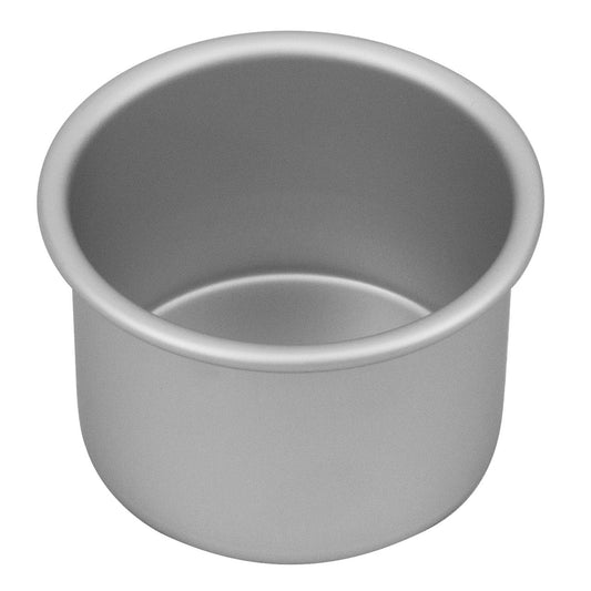 Silver Anodised Round Cake Pan, 10 x 7.5cm