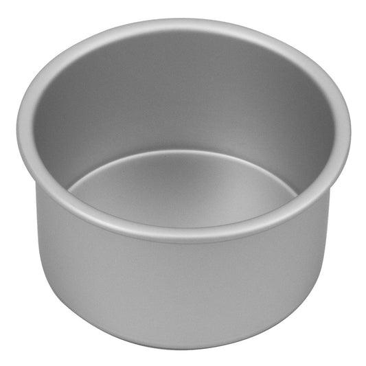 Silver Anodised Round Cake Pan, 12.5 x 7.5cm