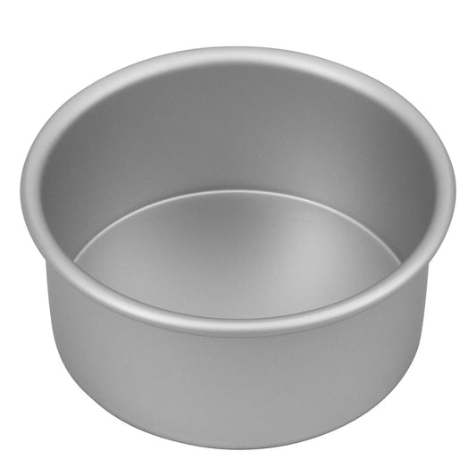 Silver Anodised Round Cake Pan, 15 x 7.5cm