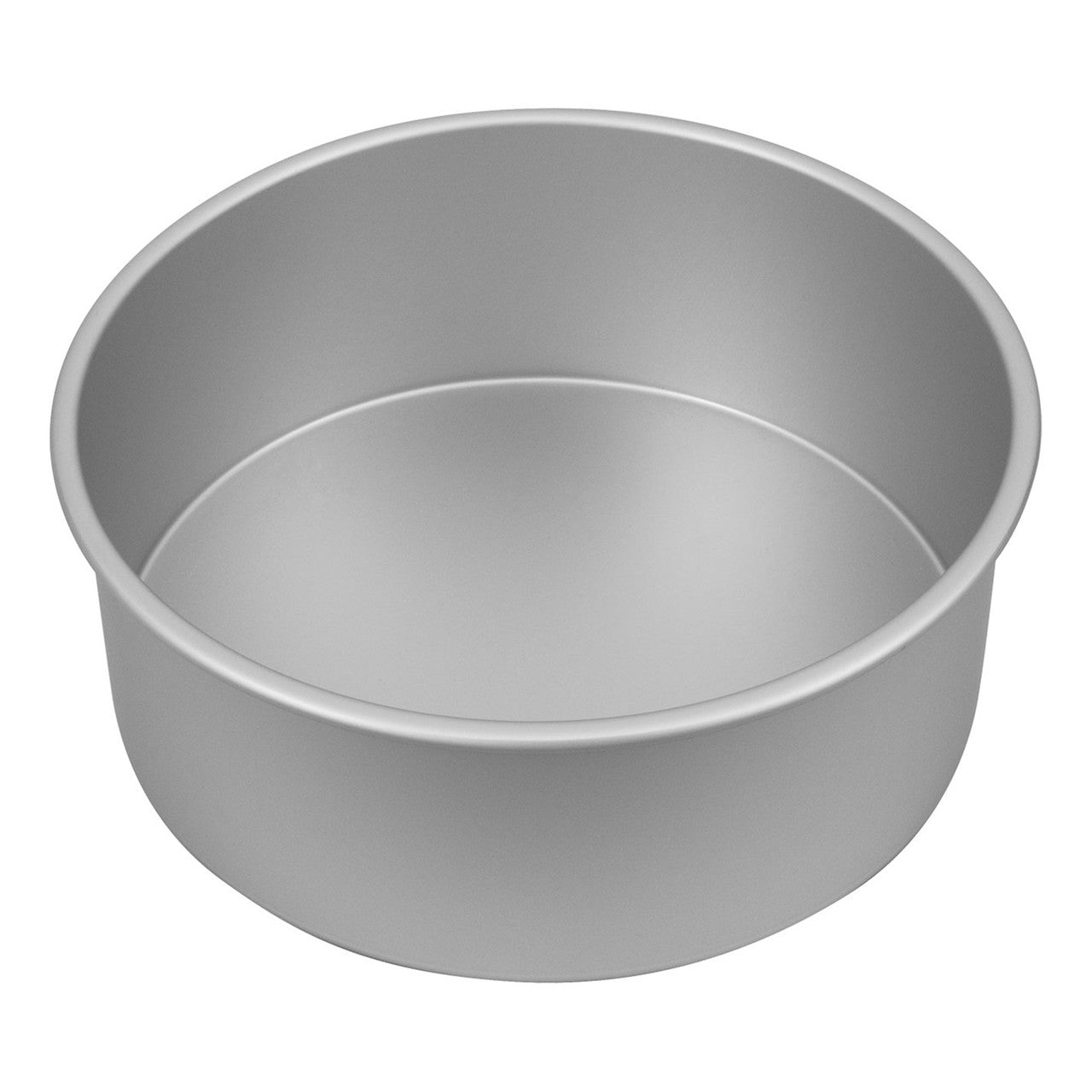 Silver Anodised Round Deep Cake Pan, 25 x 10cm