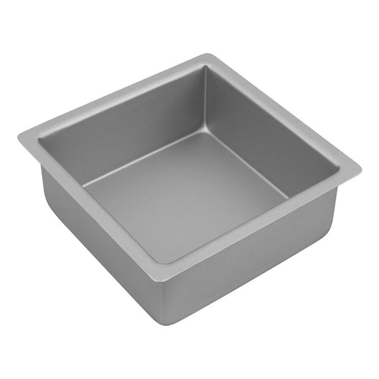 Silver Anodised Square Cake Pan, 17.5 x 7.5cm
