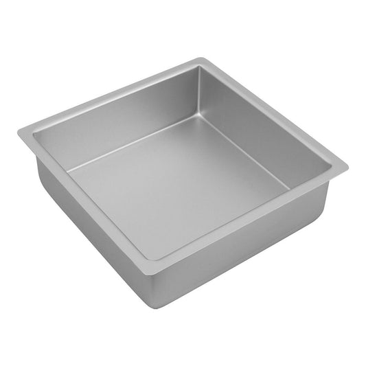 Silver Anodised Square Cake Pan, 22.5 x 7.5cm