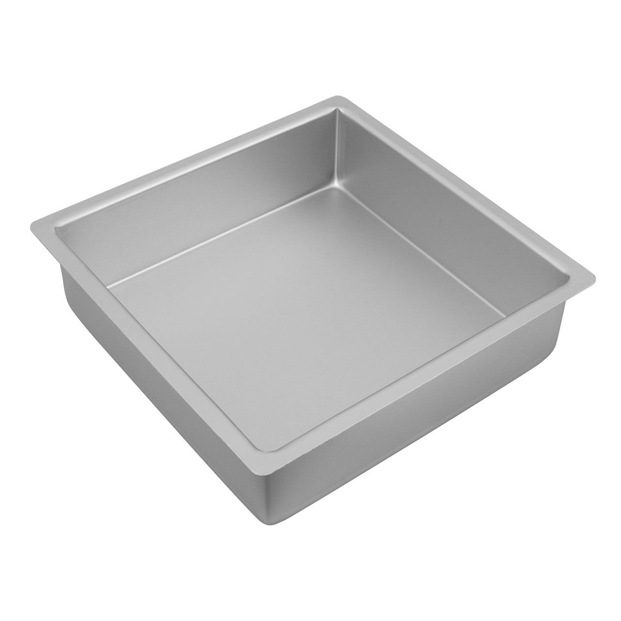 Silver Anodised Square Cake Pan, 25 x 7.5cm