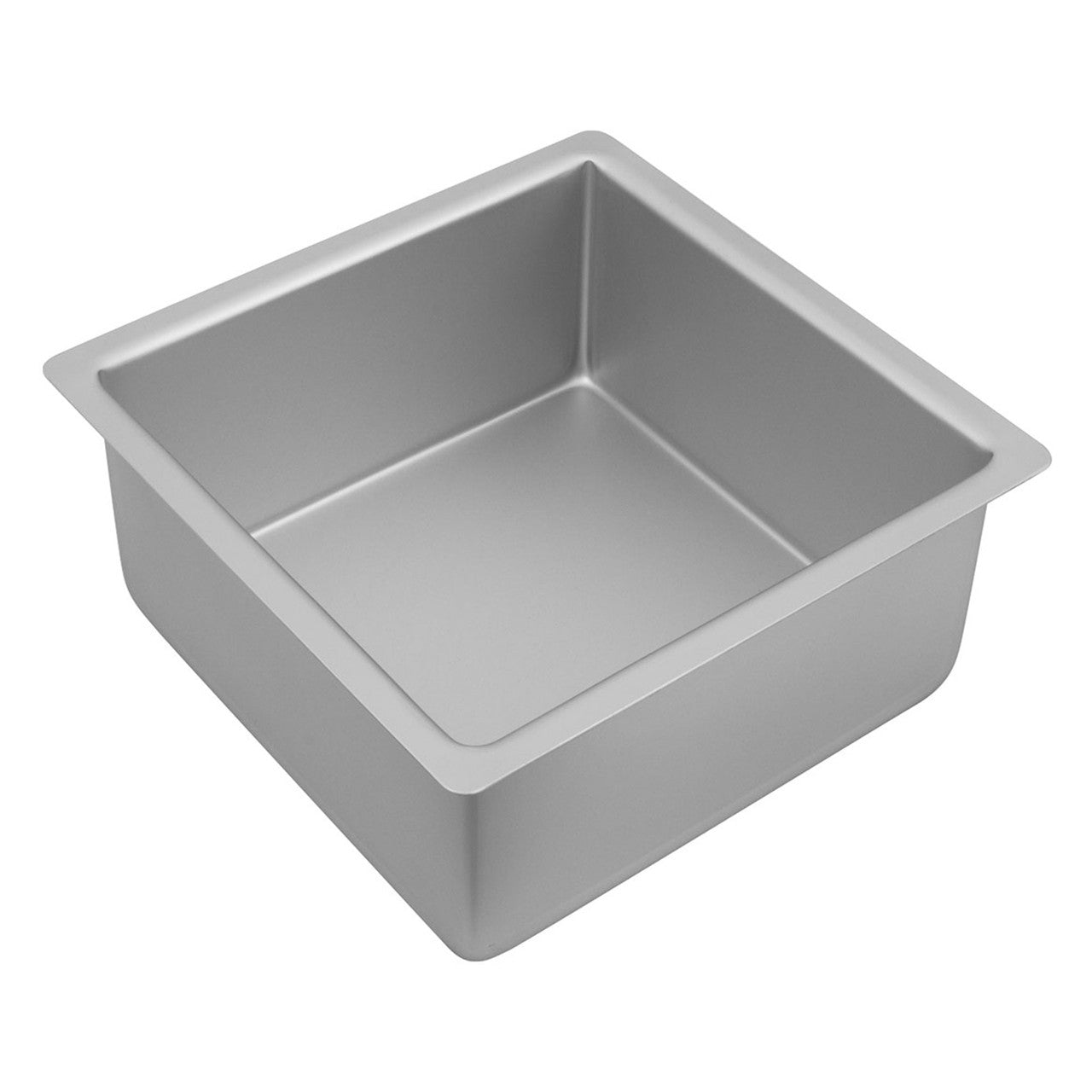 Silver Anodised Square Deep Cake Pan, 20 x 10cm