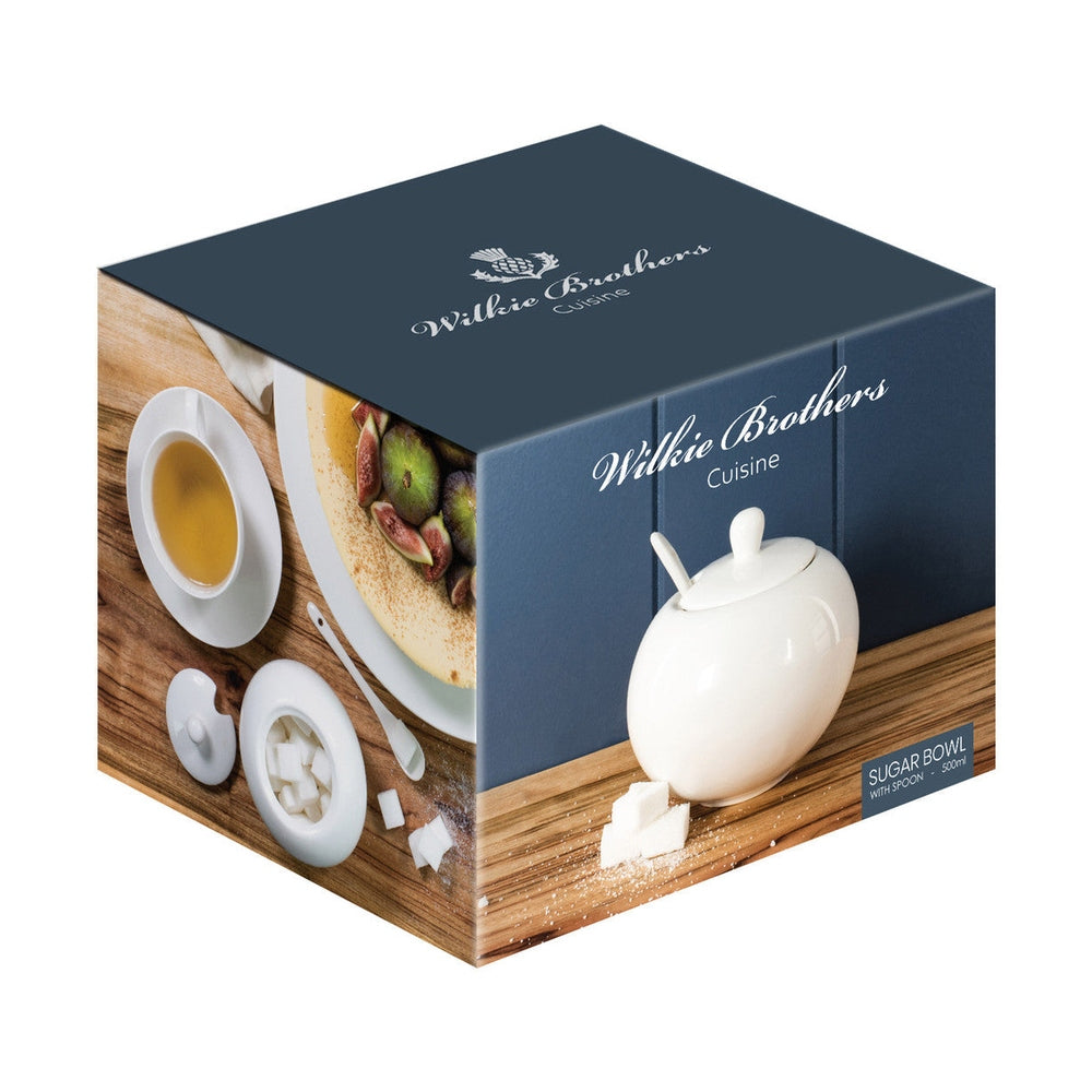Round Sugar Bowl with Spoon, 500ml