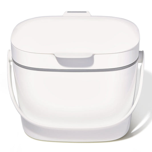 Easy-Clean Compost Bin - White