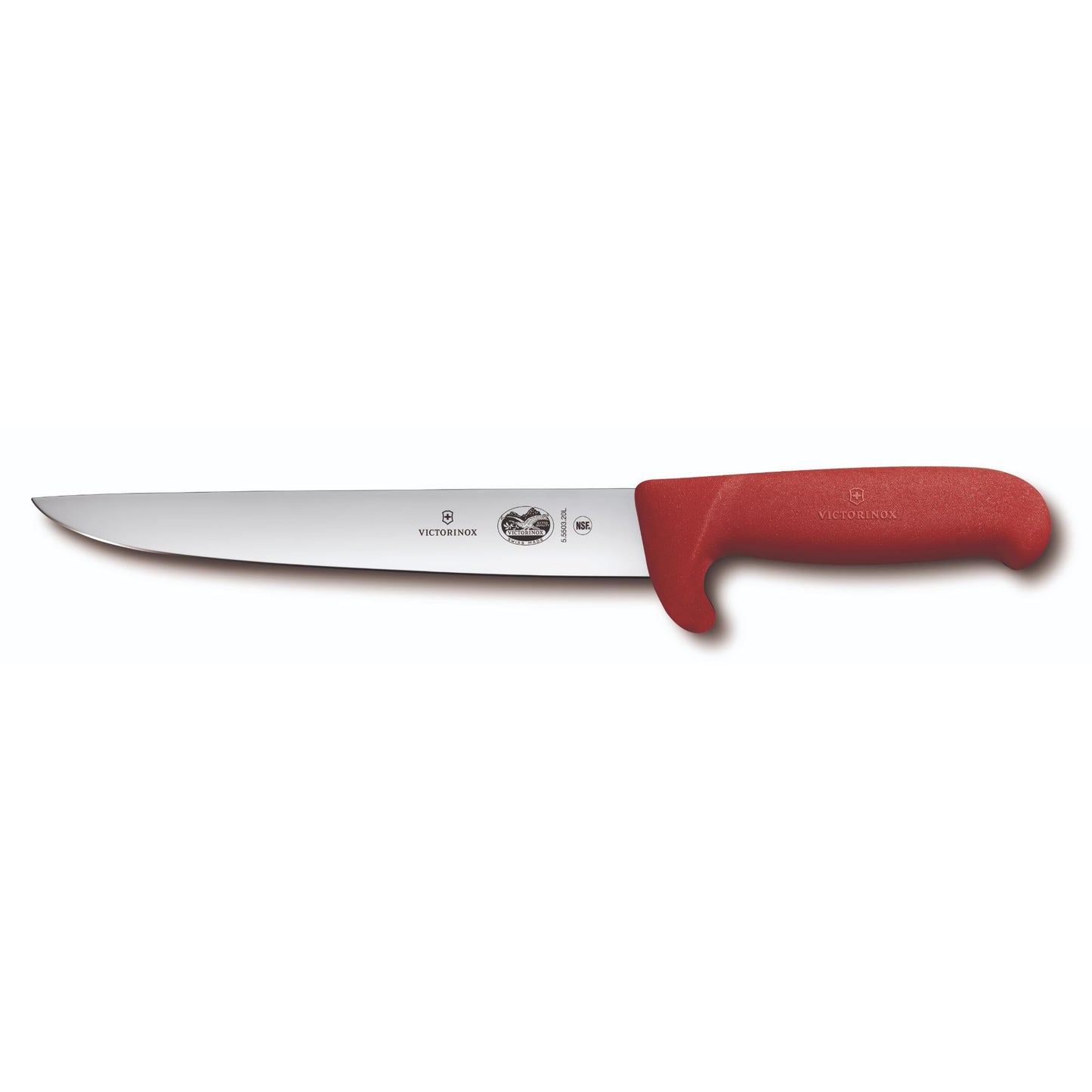 Fibrox Straight Back Blade Sticking Knife, 20cm Safety Nose