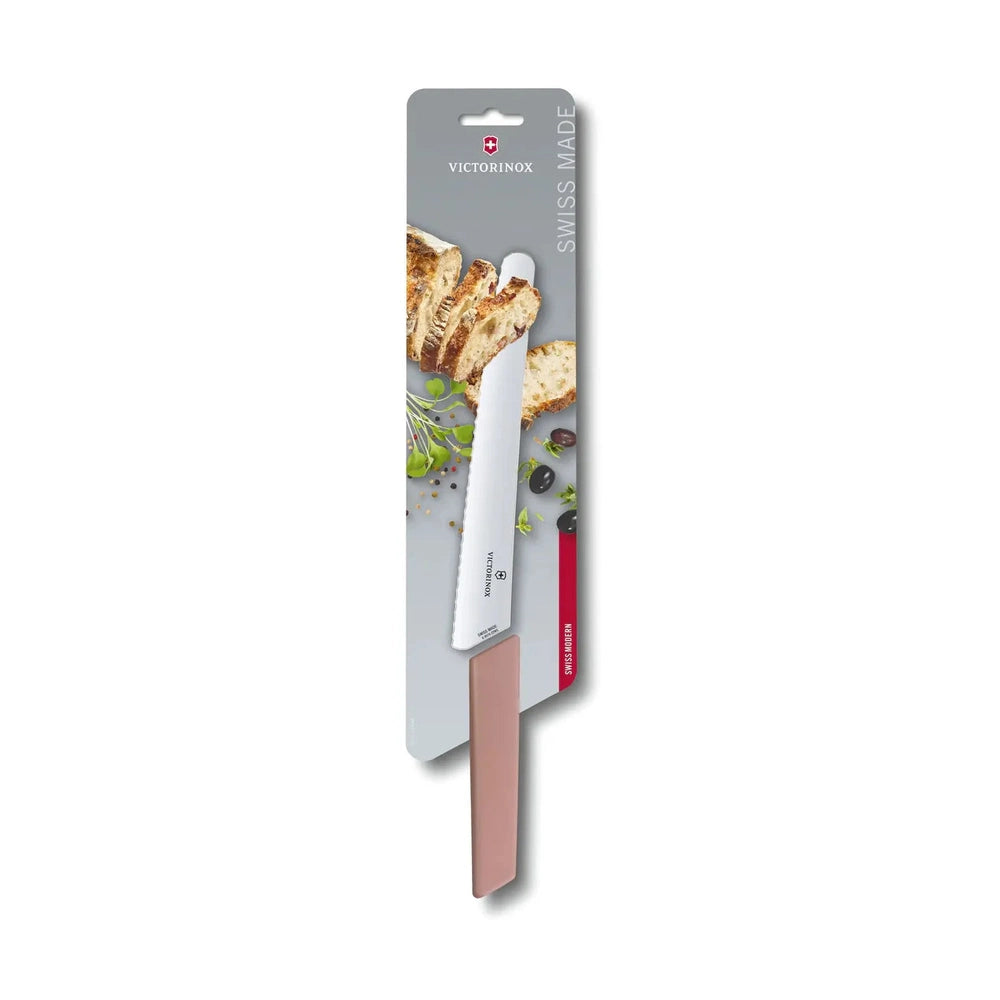 Swiss Modern Bread & Pastry Knife, 22cm - Apricot Handle