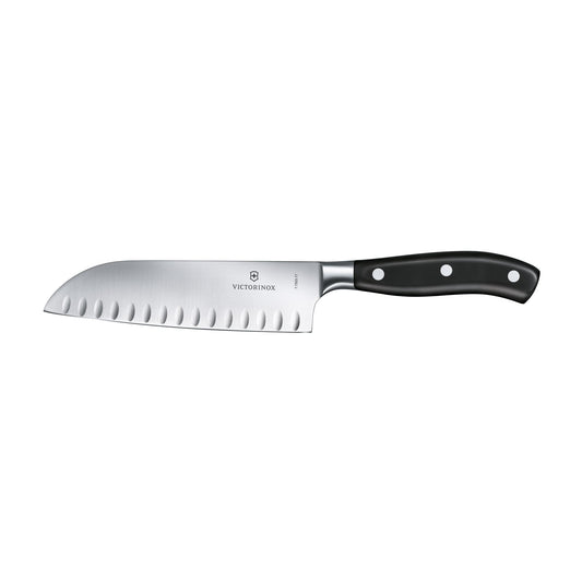 Grand MaƮtre Santoku Knife, 17cm, Fluted Edge