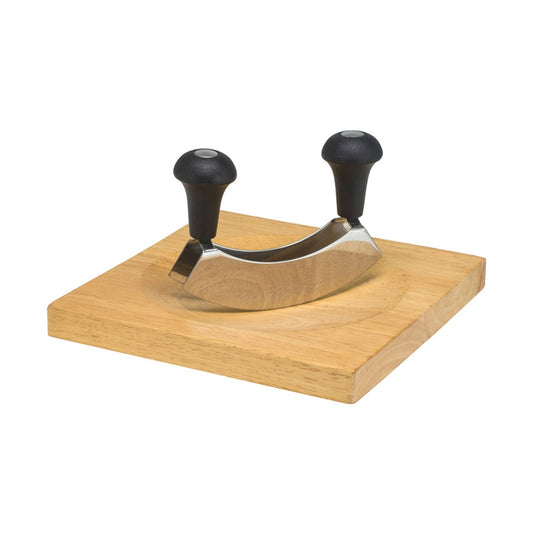 Double Blade Mezzaluna With Chopping Board Set