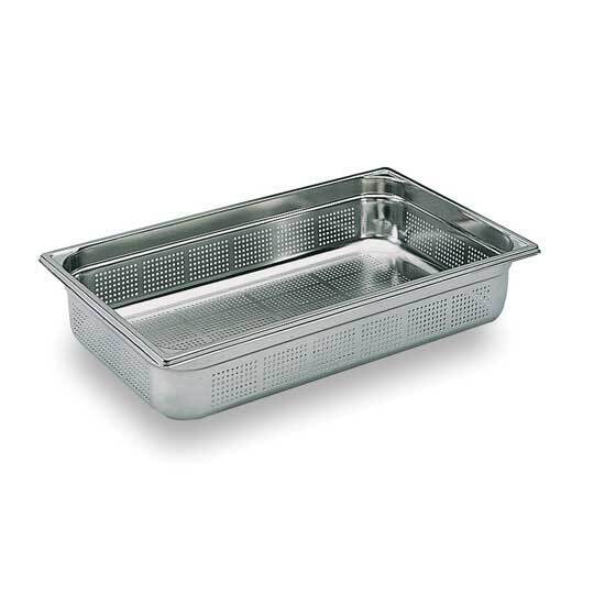 Matfer Bourgeat Stainless Steel 1/1 GN Pan - 200mm, Perforated - Kitchenly