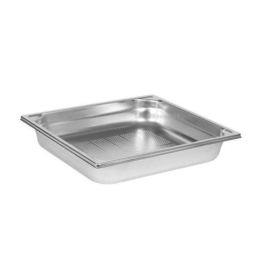 Matfer Bourgeat Stainless Steel 2/3 GN Pan - 65mm, Perforated - Kitchenly