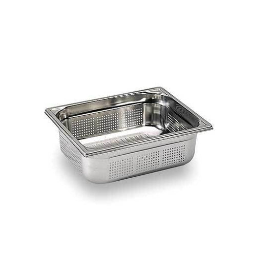 Matfer Bourgeat Stainless Steel 1/2 GN Pan - 65mm, Perforated - Kitchenly