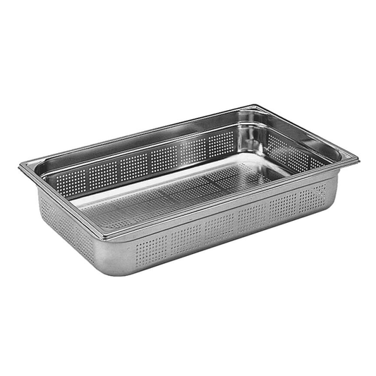 Matfer Bourgeat Stainless Steel 1/2 GN Pan - 150mm, Perforated - Kitchenly