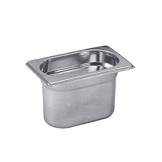 Matfer Bourgeat Stainless Steel 1/9 GN Pan - 100mm - Kitchenly