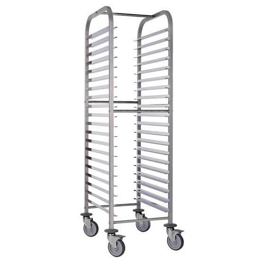 Matfer Bourgeat 20 Tiers Stainless Steel Racking Trolley - 600x400mm - Kitchenly