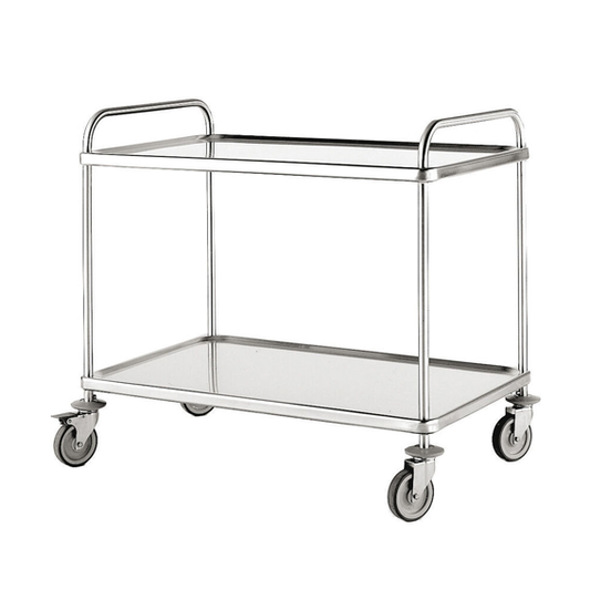 Matfer Bourgeat 2 Tier Stainless Steel Trolley - Welded, 840x550mm - Kitchenly