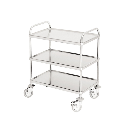 Matfer Bourgeat 3 Tier Stainless Steel Trolley - Welded, 840x550mm - Kitchenly