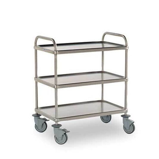 Matfer Bourgeat 3 Tier Stainless Steel Trolley - Welded, 940x600mm - Kitchenly
