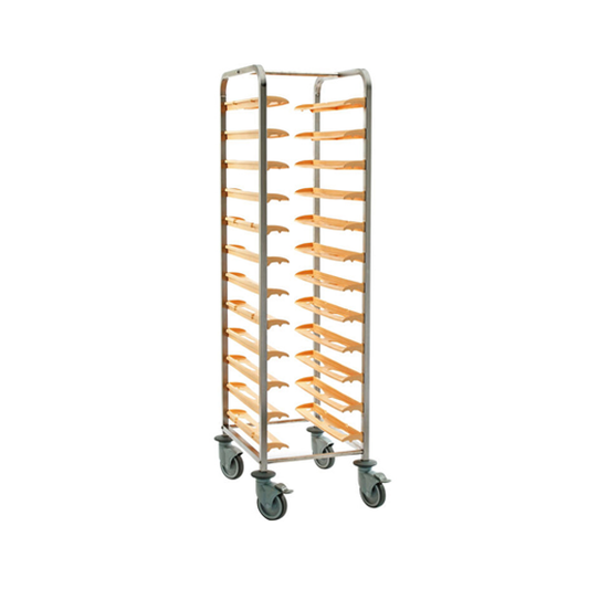 Matfer Bourgeat Stainless Steel Tray Trolley - 12 Level, Beige - Kitchenly