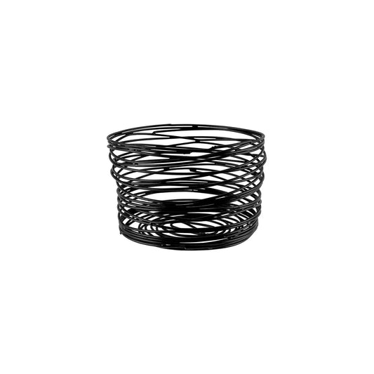 Chef Inox Coney Island Round Wire Basket 180x115mm Patina Black - Kitchenly