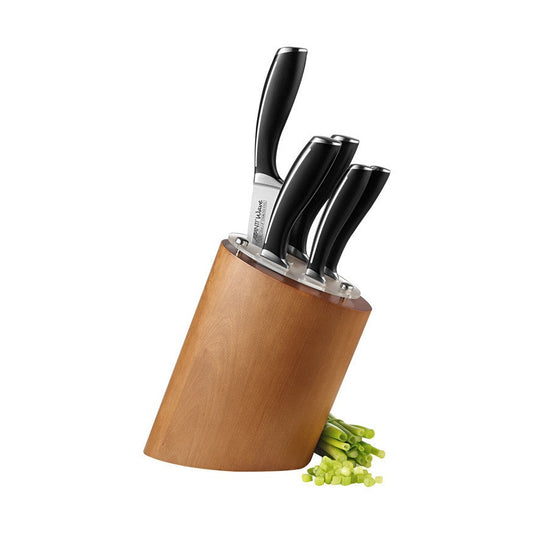 6 Piece Wave Birchwood Knife Block