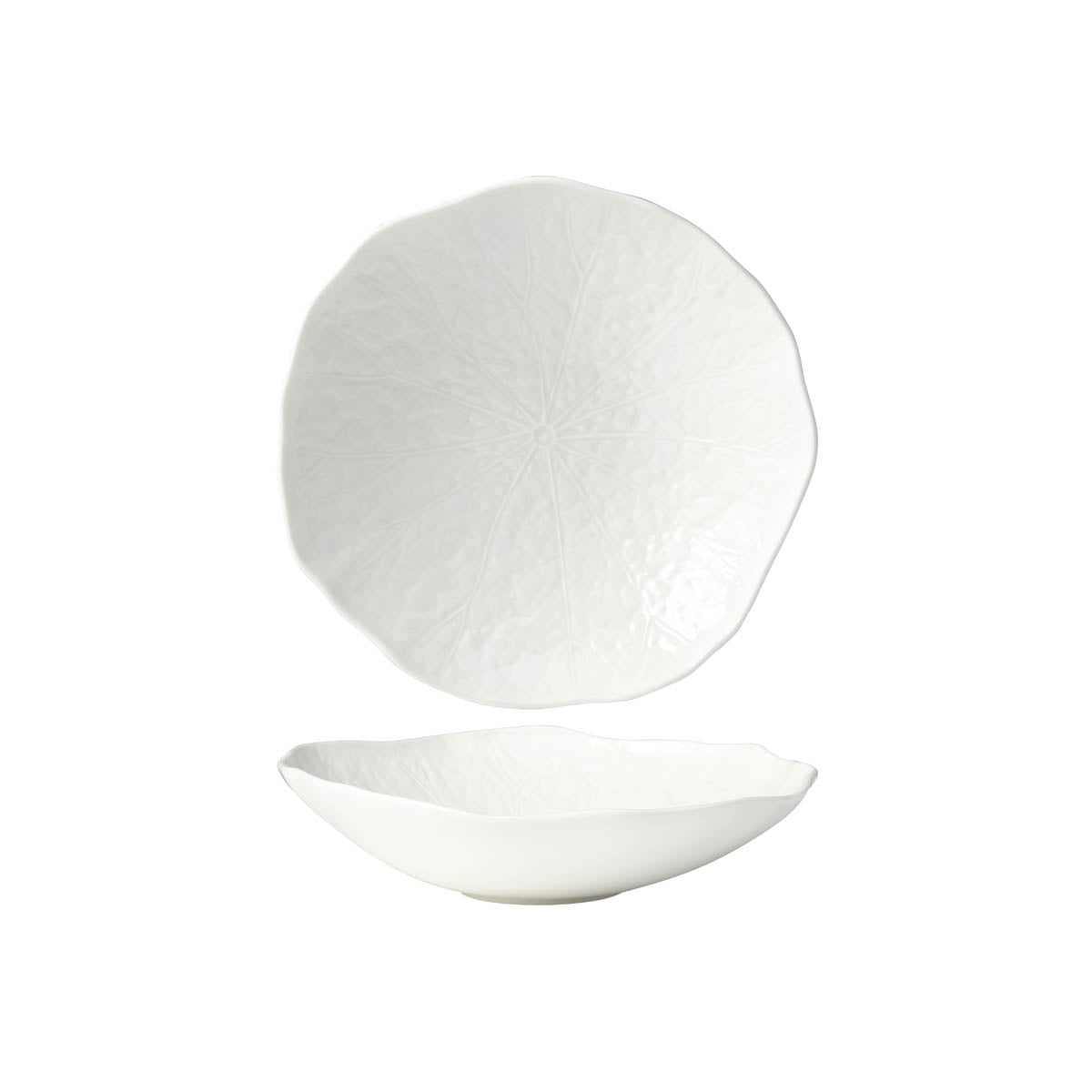 Tablekraft Fusion Lotus Deep Coupe Plate - 245mm, White , Box of 4