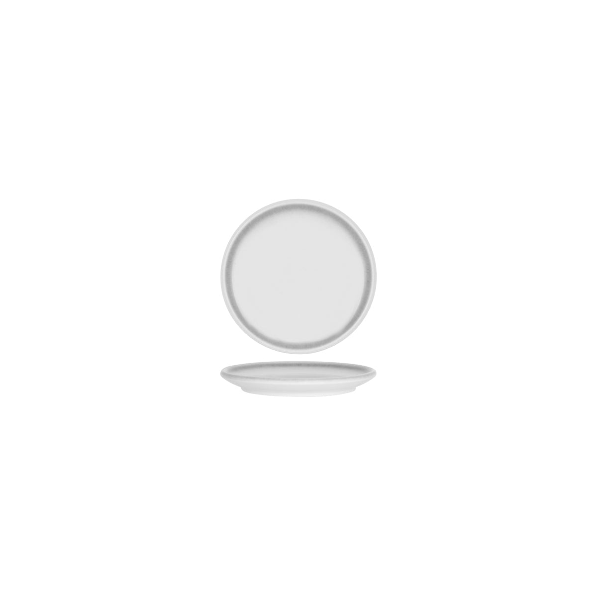 Tablekraft Bistro Round Coupe Plate 143x18mm Frosted Steel (Box of 4) - Kitchenly