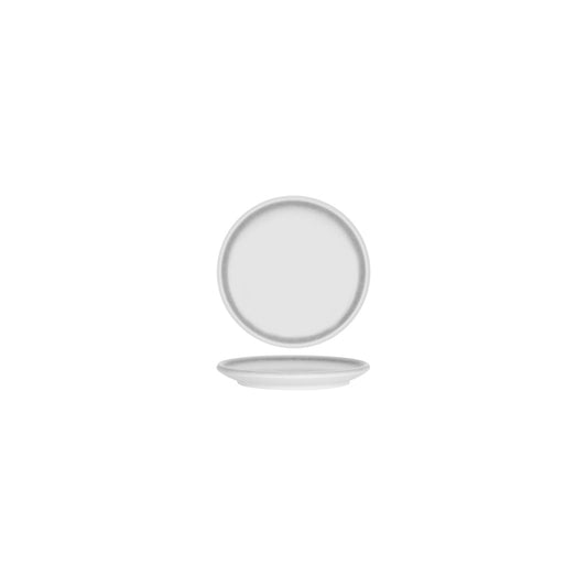 Tablekraft Bistro Round Coupe Plate 143x18mm Frosted Steel (Box of 4) - Kitchenly