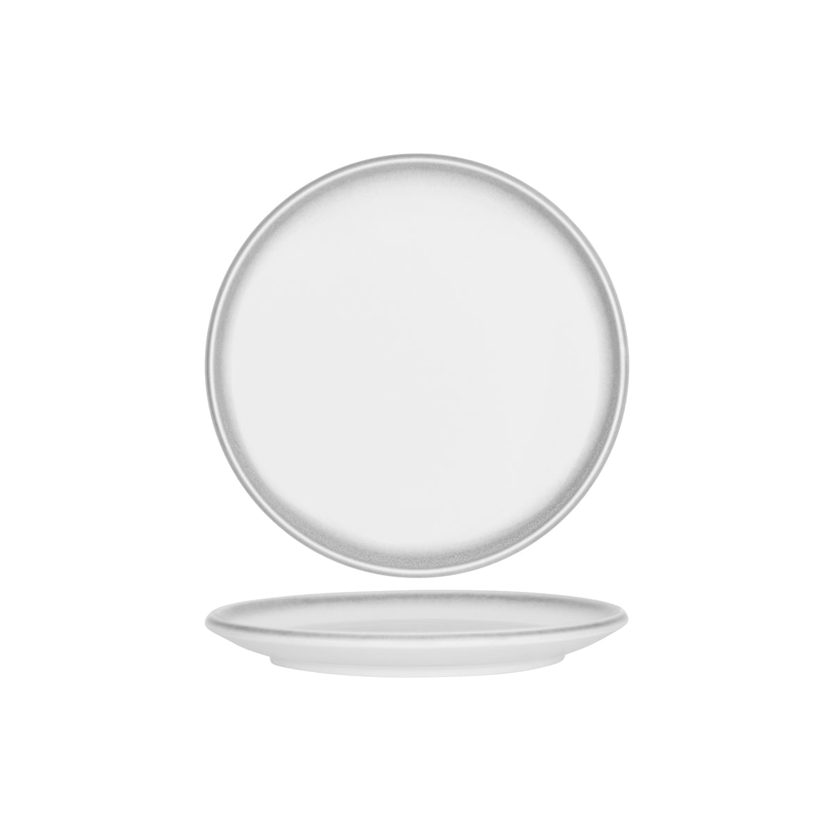 Tablekraft Bistro Round Coupe Plate 280x23mm Frosted Steel (Box of 4) - Kitchenly