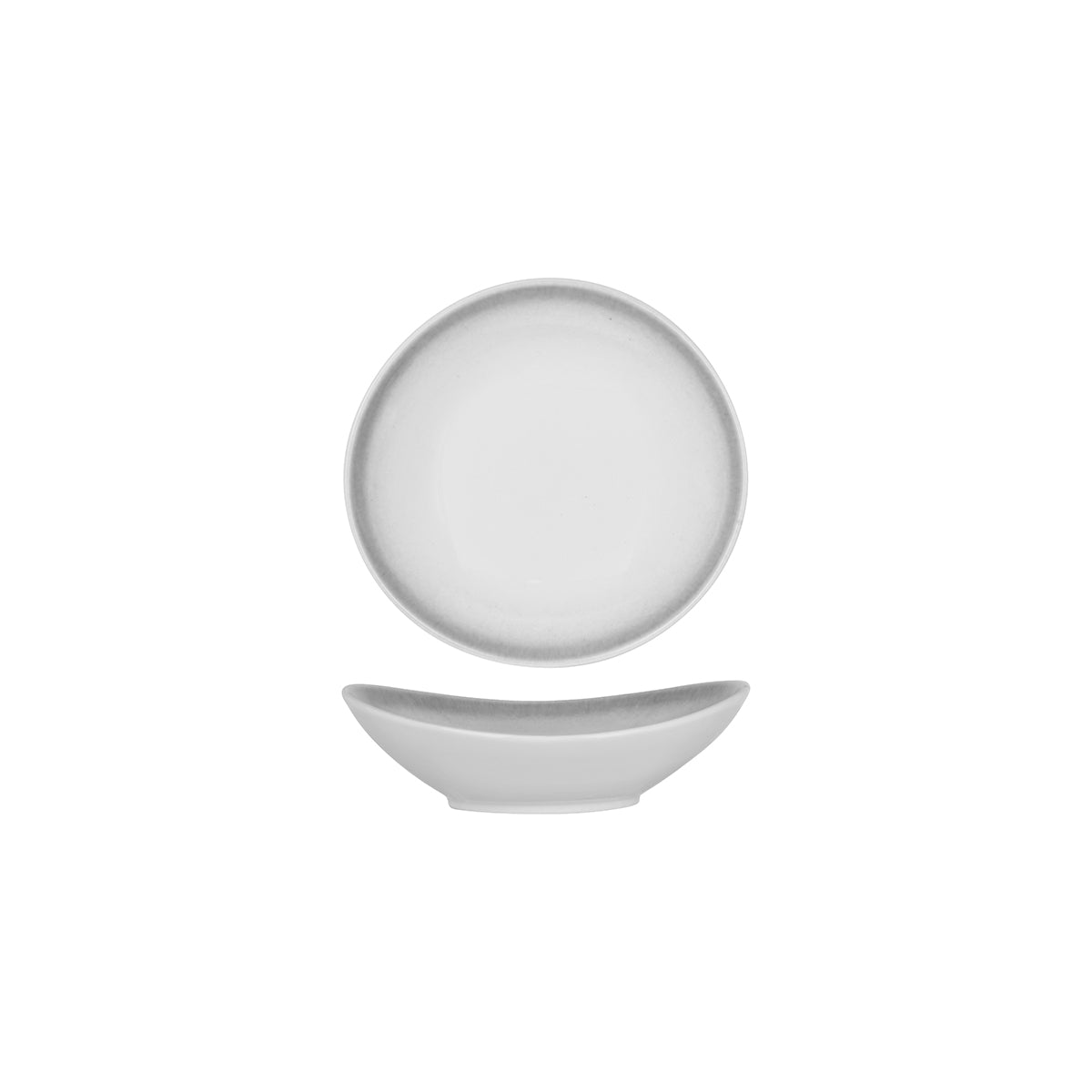 Tablekraft Bistro Organic Plate 200x195mm Frosted Steel (Box of 4) - Kitchenly