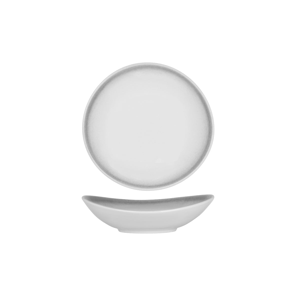 Tablekraft Bistro Organic Plate 240x239mm Frosted Steel (Box of 3) - Kitchenly