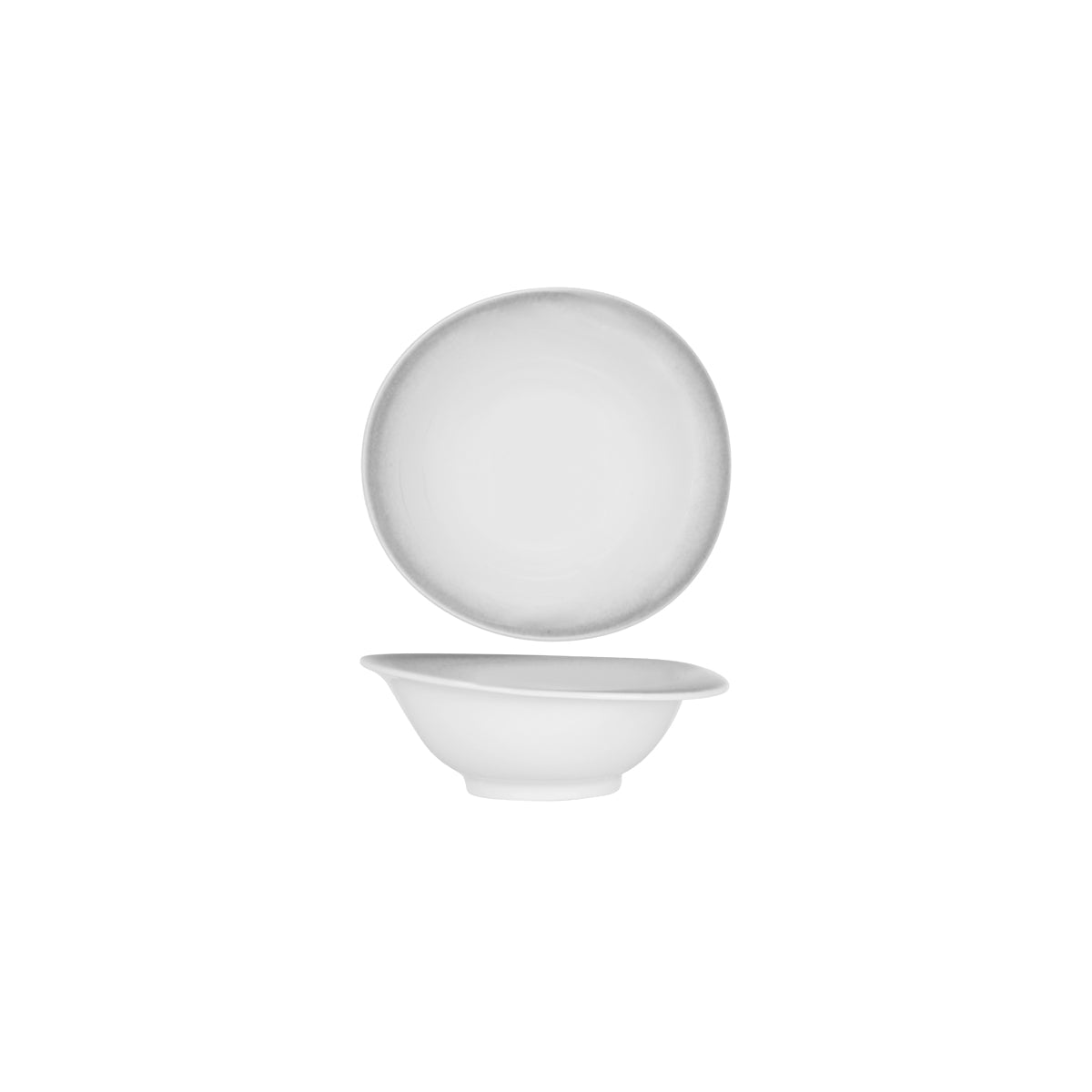 Tablekraft Bistro Organic Deep Bowl 190x175mm Frosted Steel (Box of 4) - Kitchenly