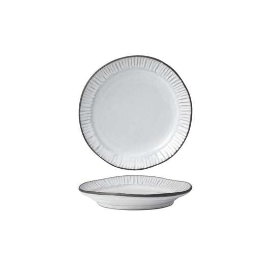 Tablekraft Linea Organics Plate with Rim - 180x33mm, White, Box of 5