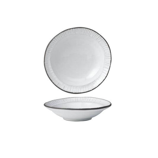 Tablekraft Linea Organics Deep Plate with Rim - 200x50mm, White, Box of 5