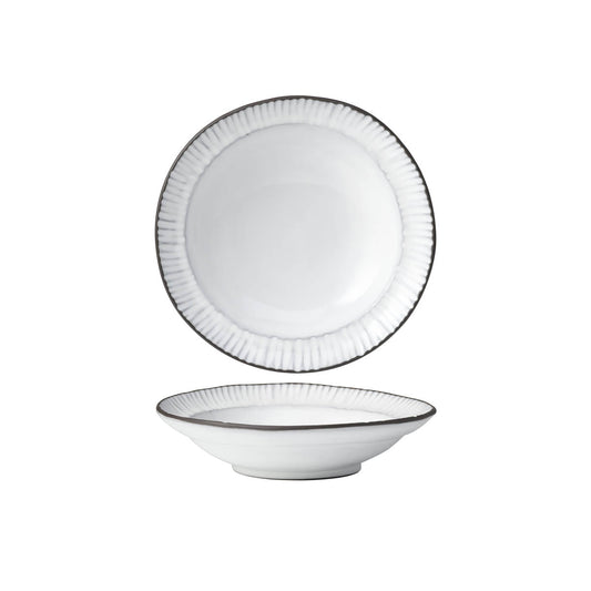 Tablekraft Linea Organics Deep Plate with Rim - 235x55mm, White, Box of 5