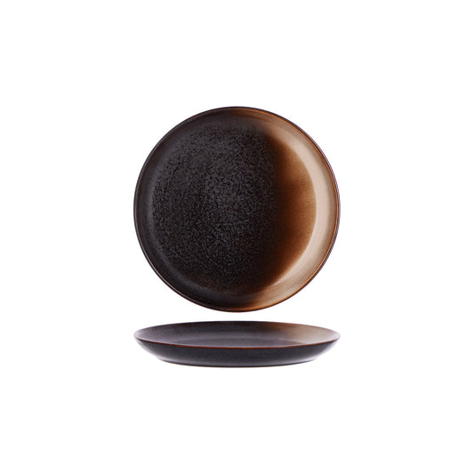 Tablekraft Urban Coffee Dust Round Coupe Plate - 203x29mm, Box of 6