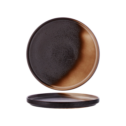 Tablekraft Urban Coffee Dust Round Stackable Plate - 265x25mm , Box of 3